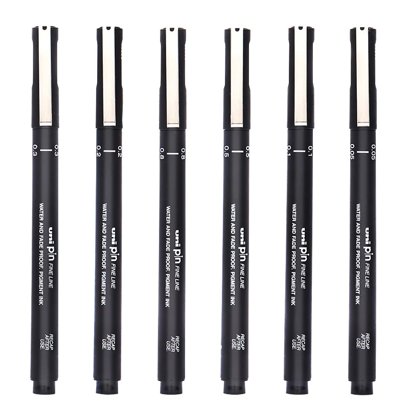 Ручка для рисования Fineliner Micron 6 размеров 005 01 02 03 05 08 аниме комикс не цветущие