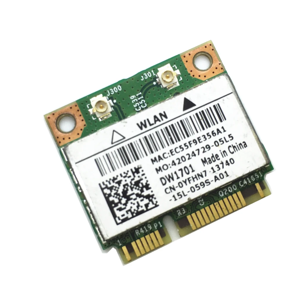 

For BCM94313HMGB BCM2070 BCM4313 DW1701 YFHN7 Half Mini PCI Express BT Bluetooth WLAN Wireless Card