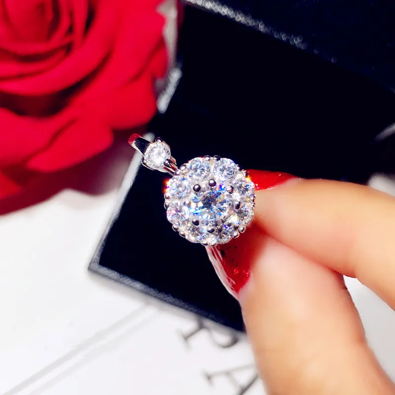 Кольца из стерлингового серебра S925 пробы для женщин, вращающееся Открытое кольцо с кубическим цирконием, свадебные ювелирные украшения, Роскошные ювелирные украшения