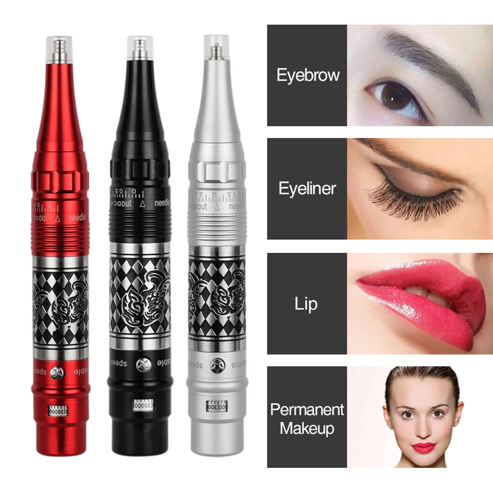 

3 Colors Pro Eyebrow Tattoo Machine Eyebrow Permanent Tattoo Makeup Machine Pen Body Art Tools FM88
