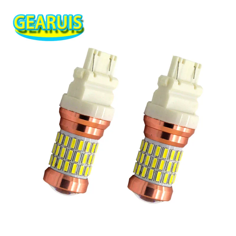 4 шт. T25 3156 3157 60 SMD 4014 линза светодиодная точечная Одиночная лампа задние фонари