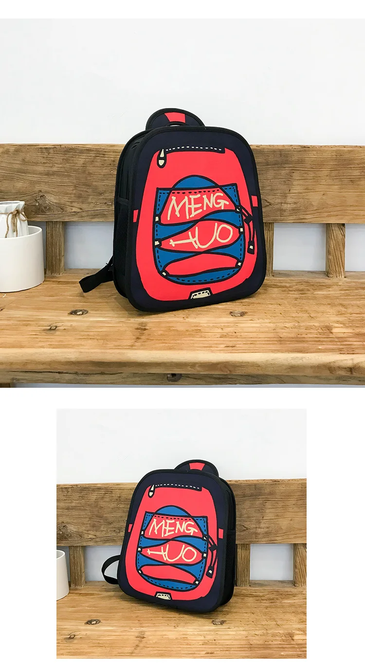 Menghuo New 3D Anime Cartoon Women Backpack School Bag Nylon 2D Style Travel Drawing Book Backpack Mochilas for Teenagers Gilrs (37)