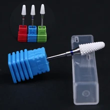 2 шт./лот гладкая верхушка фреза керамический сверло для ногтей мельница резак пилки для ногтей