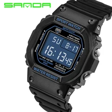SANDA спортивные часы женские мужские Любовные цифровые светодиодные часы модные Reloj mujer женские часы женские водонепроницаемые relogio masculino