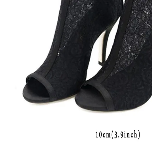 Peep toe booties 3 inch heel Clearance