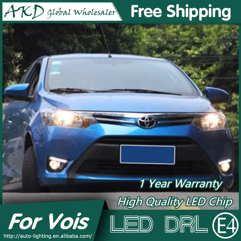 

AKD Car Styling for Toyota Vois LED DRL 2014-2015 New Vois DRL LED Daytime Running Light Fog Light Parking Accessories