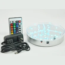 20 шт./лот на батарейках 6 дюйм RGB оформление дома под настольная ваза Led свет база центральный с пультом дистанционного управления