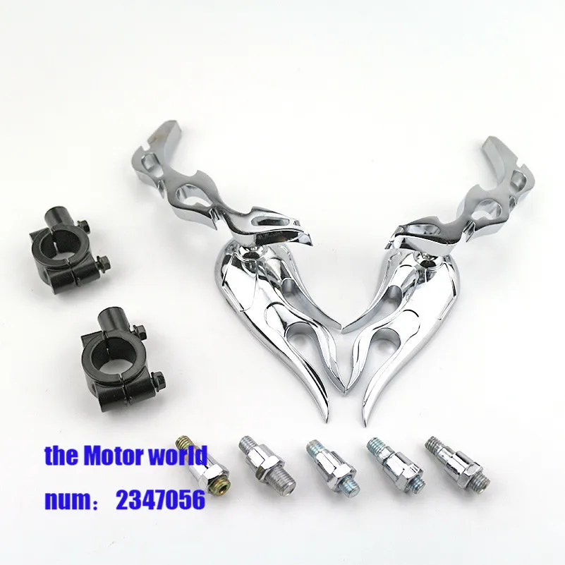 7/8 &quotРучка Бар Конец Зеркала серебристый мотоцикл для Harley Honda Suzuki Yamaha Кафе Racer