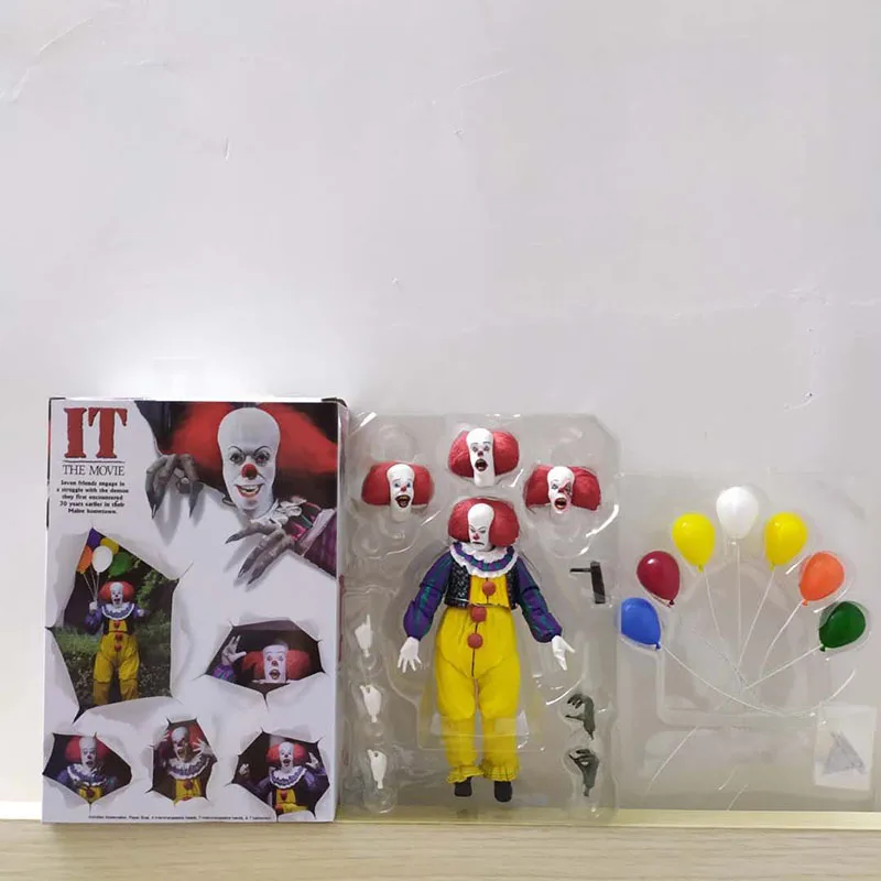 NECA IT Pennywise Джокер 1990 Стивен Кинг это клоун ПВХ фигурки, игрушки, куклы для рождества Хэллоуин украшения подарок