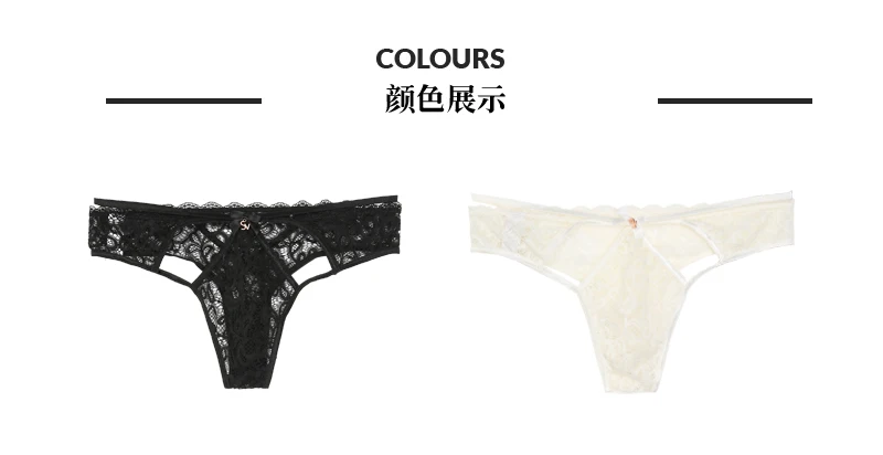 Vogue Hollow Out Transparent Thongs Sexy Panties Women Fashion G-String Seamless Underwear Floral Solid Lace Porno Lingerie