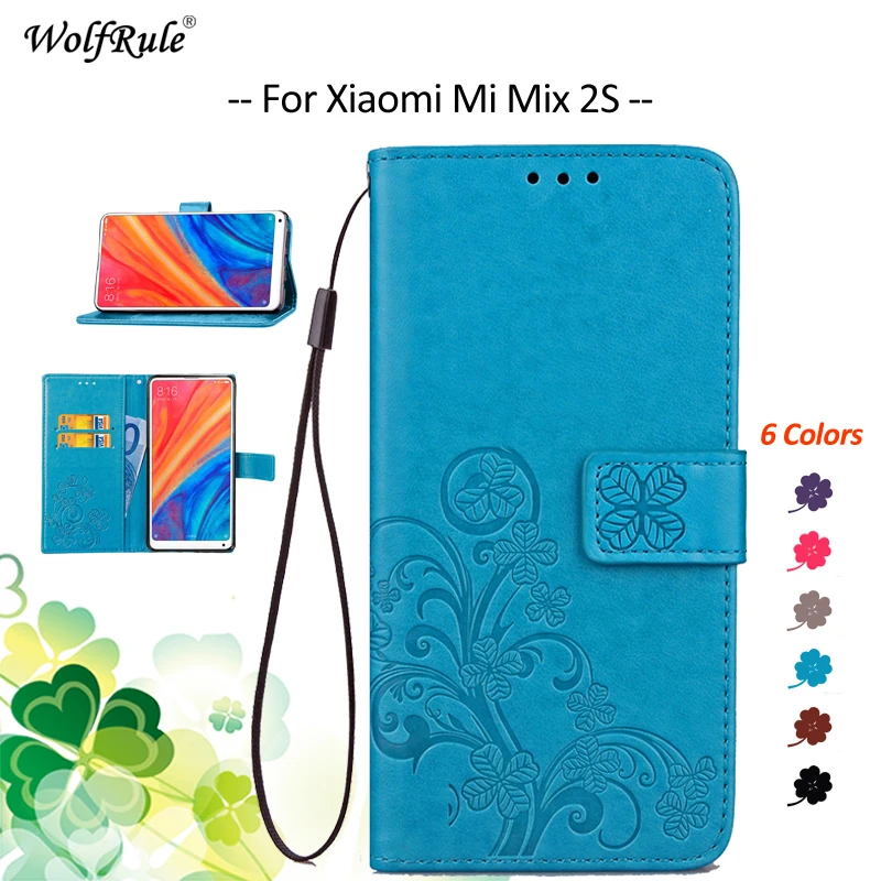 Для подходящих чехлов Xiaomi Mi Mix 2S Чехол Флип PU кошелек бампер чехол для телефона Mix2S