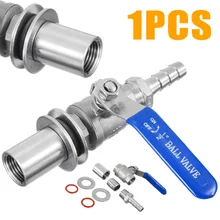 1 шт. 1/" бесшовный шаровой клапан высокого качества из нержавеющей стали Барб трубы компактный чайник Homebrew клапан