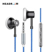 HEADROOM MS16 in ear Earphone with Mic Sports Headset Women Man Noise Canceling Stereo Bass Headphone