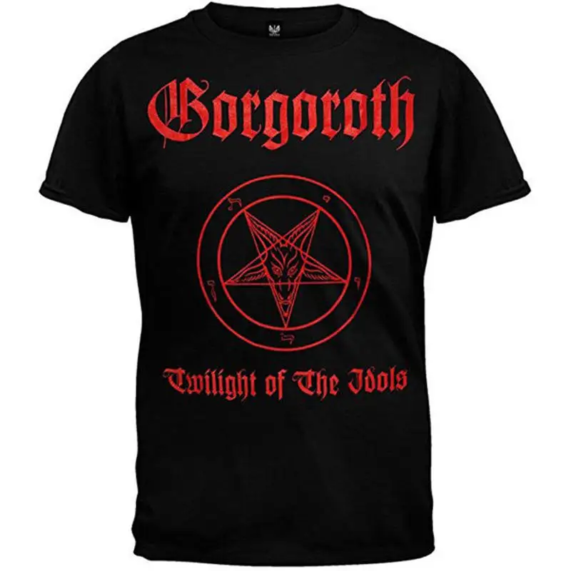 

2018 Summer Casual Man T Shirt New Gorgoroth Twilight of The Idols Pentagram Satan Shirt Anime Casual Clothing