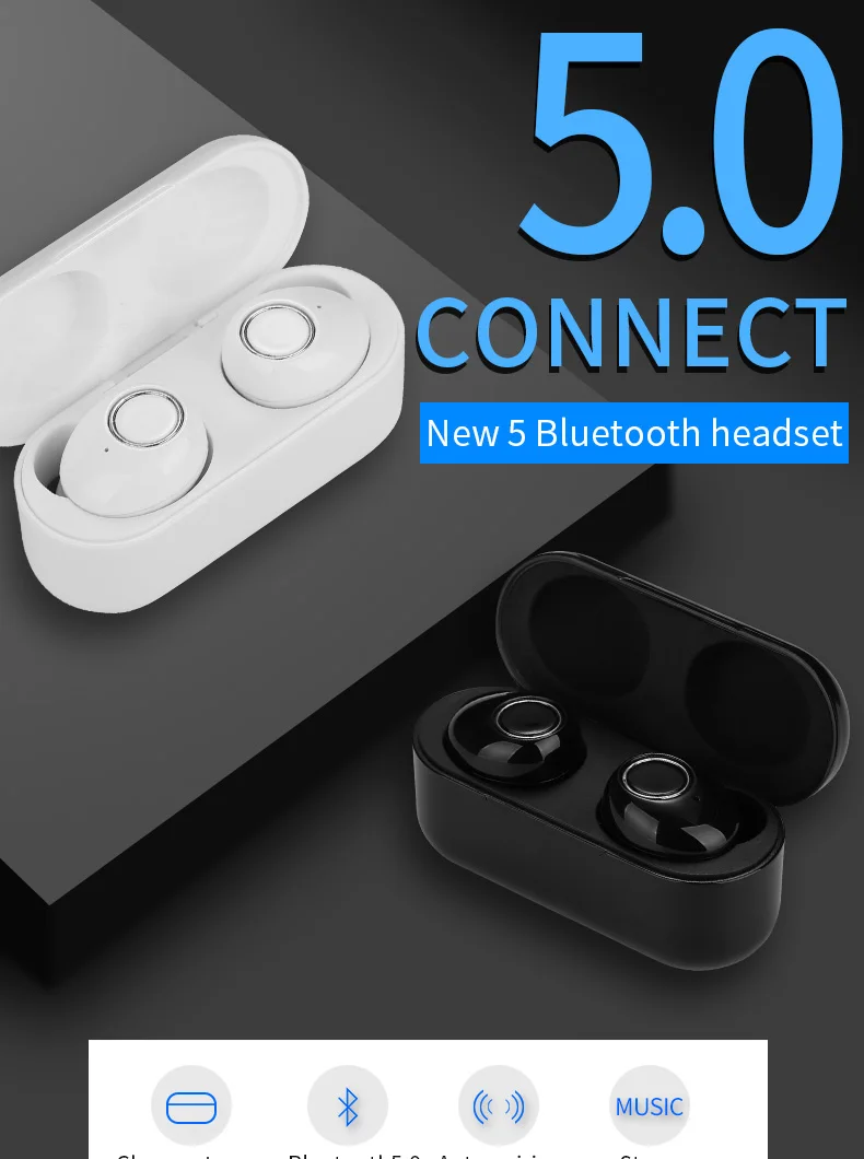 

TWS K15 Mini Bluetooth 5.0 HI-FI Earphone IPX5 Waterproof Wireless Headset Sport Bass Noise Canceling Stereo Earphones