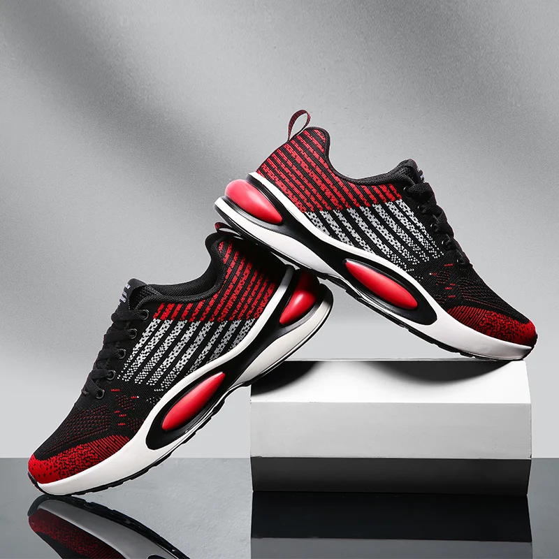 

2019 New Design Air Sole Running Shoes Men Breathable Flywire Mesh shoe Casual Wild shoes Boy Outdoor Trekking Jogging Sneakers