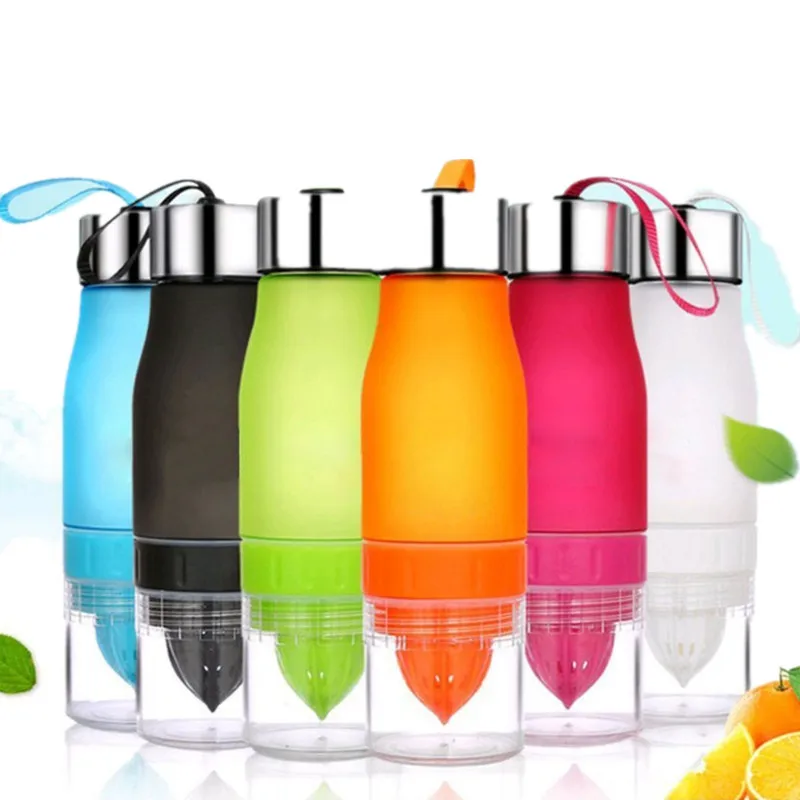 

650ML Creative BPA Free Fruit Juice Infuser Bottle Lemon Juice Water Bottle Plastic Portable Infuser Drinkware Outdoor Sport