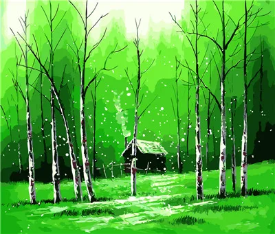 lake and snow mountain drawings by numbers digital winter oil every color box has number on it find the corresponding numbers on the cloth paint it you can paint all the same number at one time then wash the