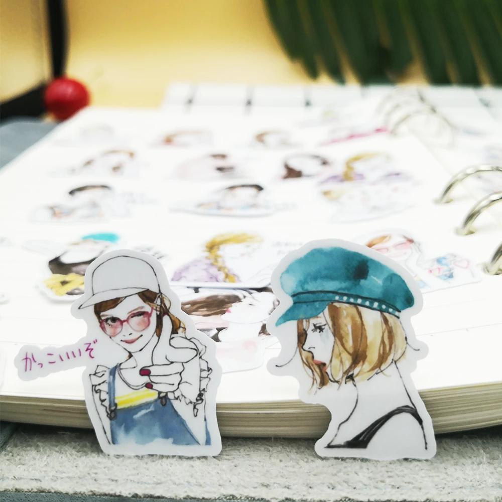 

20/40pcs Fashion Sexy Mori Girl Sticker Doodle Anime Cartoon Scrapbook Paper Decoration DIY Craft Album Random Not Repeat
