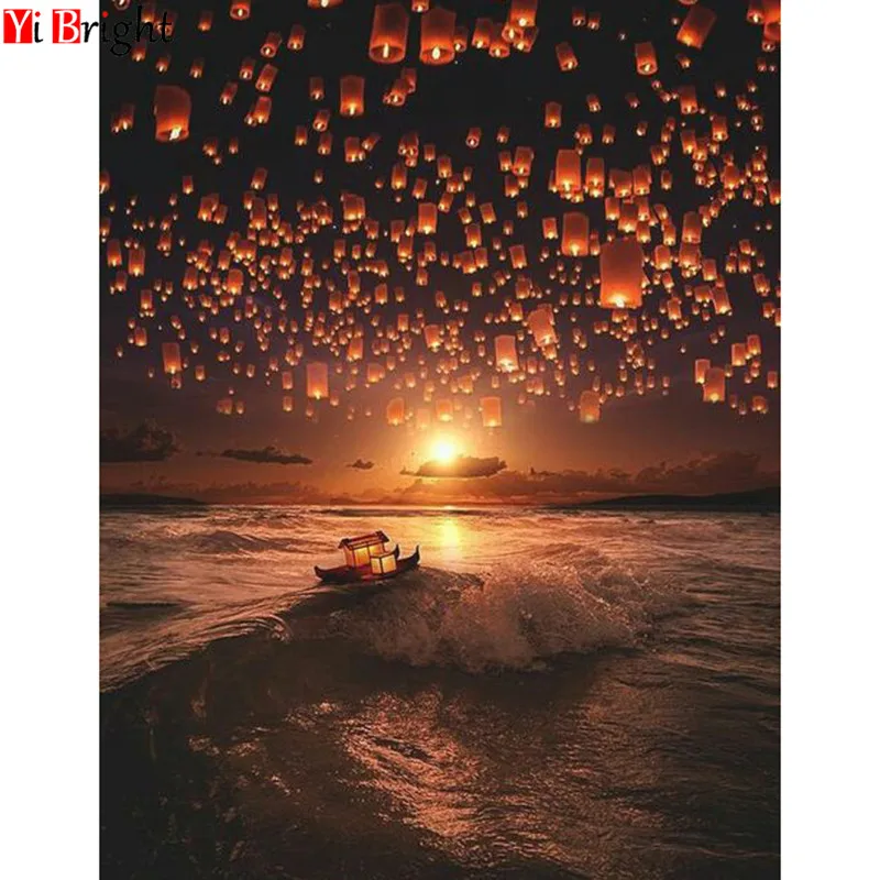 Полностью квадратная/круглая дрель 5D DIY Алмазная картина &quotЗвездное небо&quot 3D