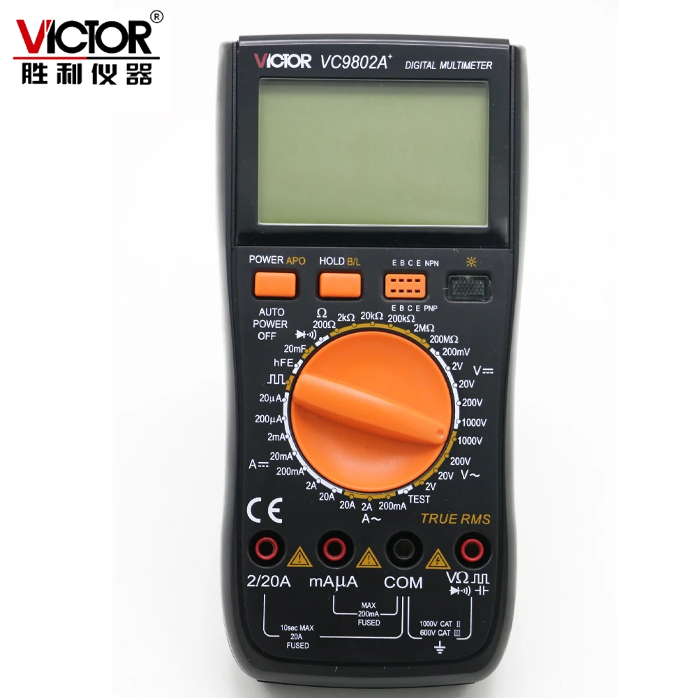 VICTOR VC9802A+ Professional 3 1/2 Digits Digital Multimeter AC/DC