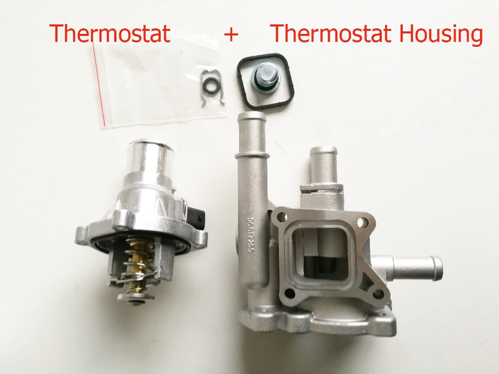 Engine Coolant Thermostat 96984103/96984104 Aluminum Engine Coolant Thermostat with Housing for Chevrolet Chevy