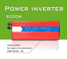 2000w Solar Inverter Multifunctional Travel Power Supply Control Dual USB Car power inverter DC 12V AC 220V Power Conversion
