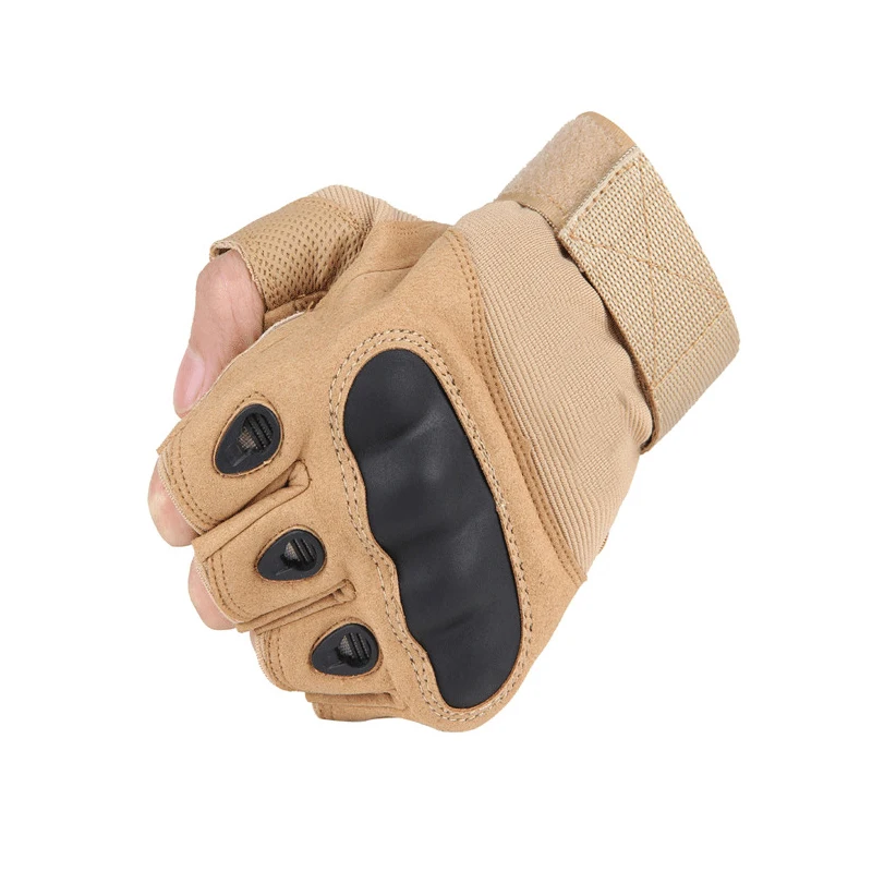 Тактические перчатки с твердыми костяшками с половинными пальцами для занятий спортом на открытом воздухе, кемпинга, походов, мужские перчатки для страйкбола