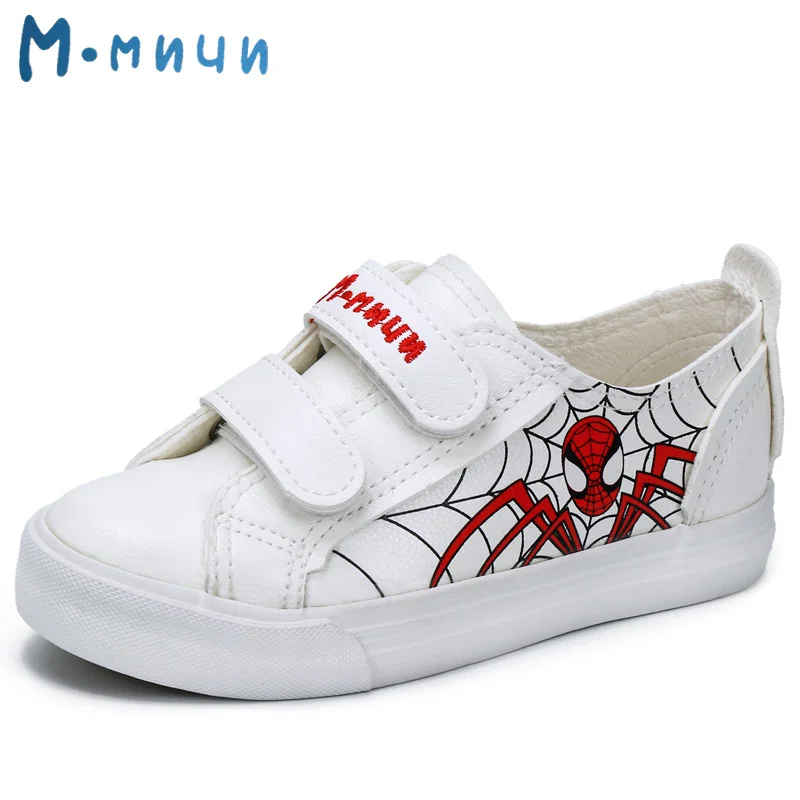 MMNUN 2018 الأطفال رياضية أحذية لصبي مع سبايدرمان تنفس الفتيان حذاء رياضة الأطفال أحذية الفتيان المسنين 4-8 حجم 26-31 ML1864