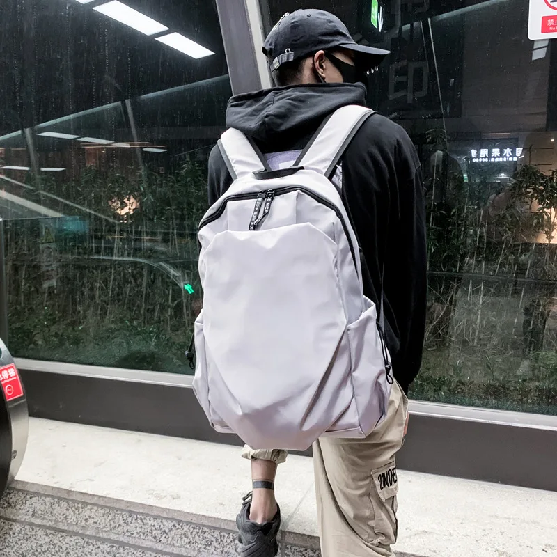 

Puimentiua Nylon Female Male Large Capacity High Schoolbag Korean Version Fashion Shoulder Bags Travel Laptop Backpack Mochila