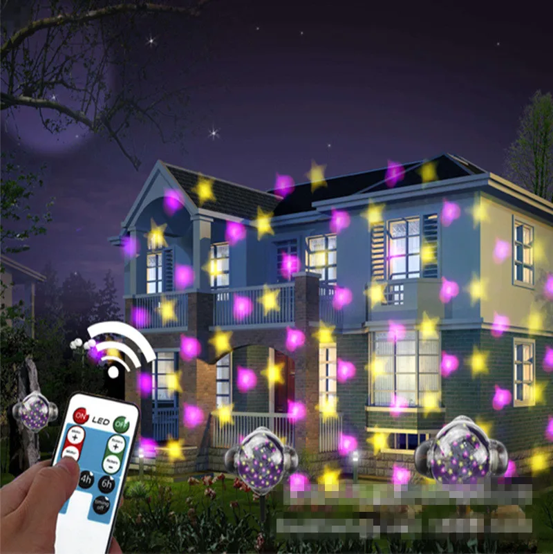 

Hoolilo New Outdoor LED Snowfall Light Snowflake Projection Lamp,Garden Lawn Snow Shower AU EU US UK Plug with Remote Control