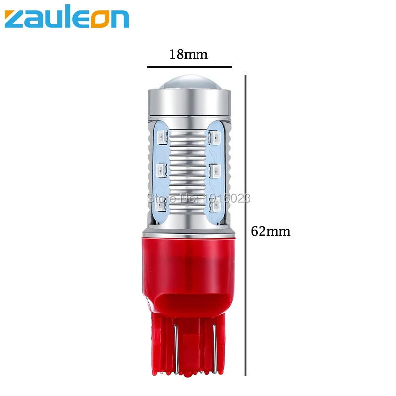 Zauleon 2 шт. T20 7443 W21/5 Вт Красный светодиодный задний светильник мигающий сигнал