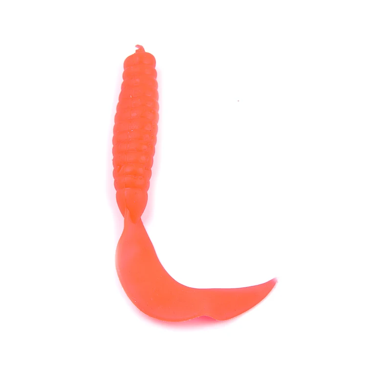 

10-50Pcs Worm soft baits Flexible jig Curly Tail Silicone Simulation Earthworm Worms Shrimp Salt Fishing lure