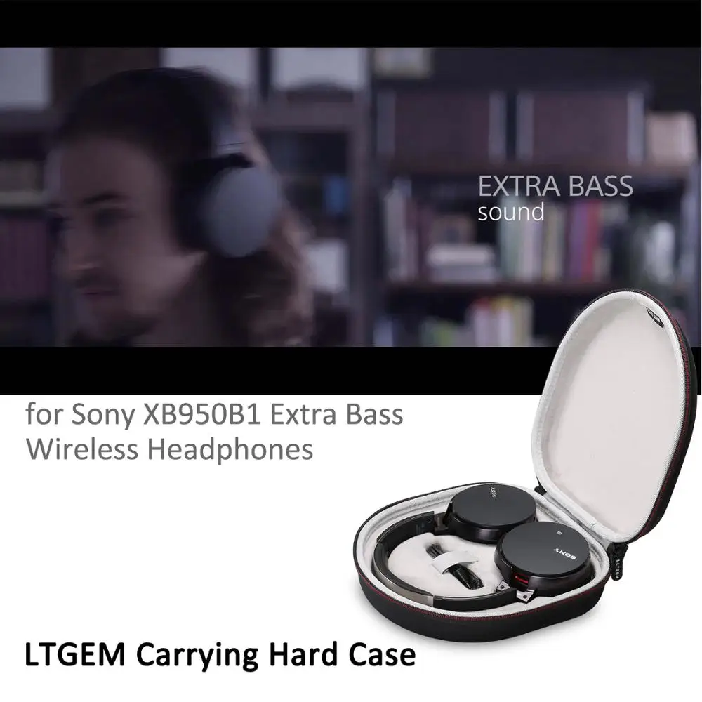 Жесткий чехол LTGEM из ЭВА для Sony XB950B1 беспроводные наушники с дополнительными