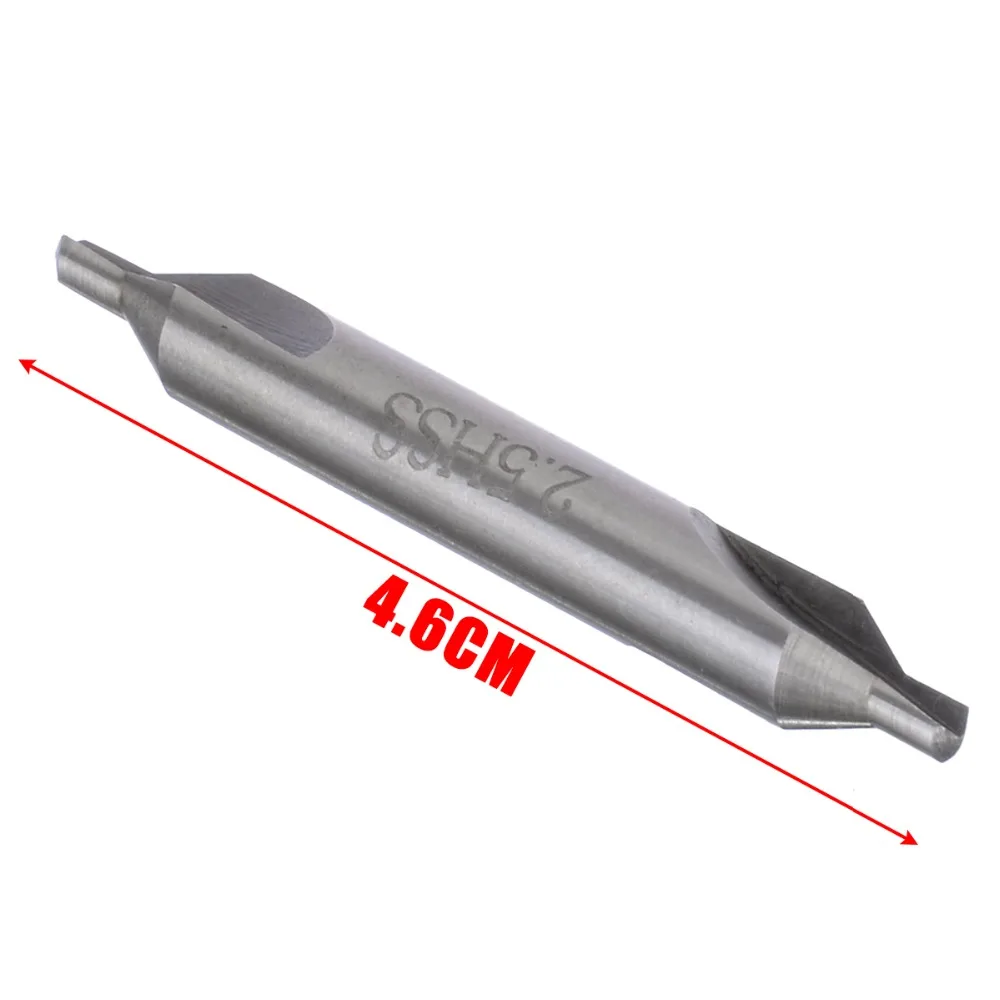 10pcs/Set 60 Degree High Speed Steel Countersinks 2.5mm Center Drill Combined Drill Bits for Hole Machining Reduces Error 10pcs/Set 60 Degree High Speed Steel Countersinks 2.5mm Center Drill Combined Drill Bits for Hole Machining Reduces Error