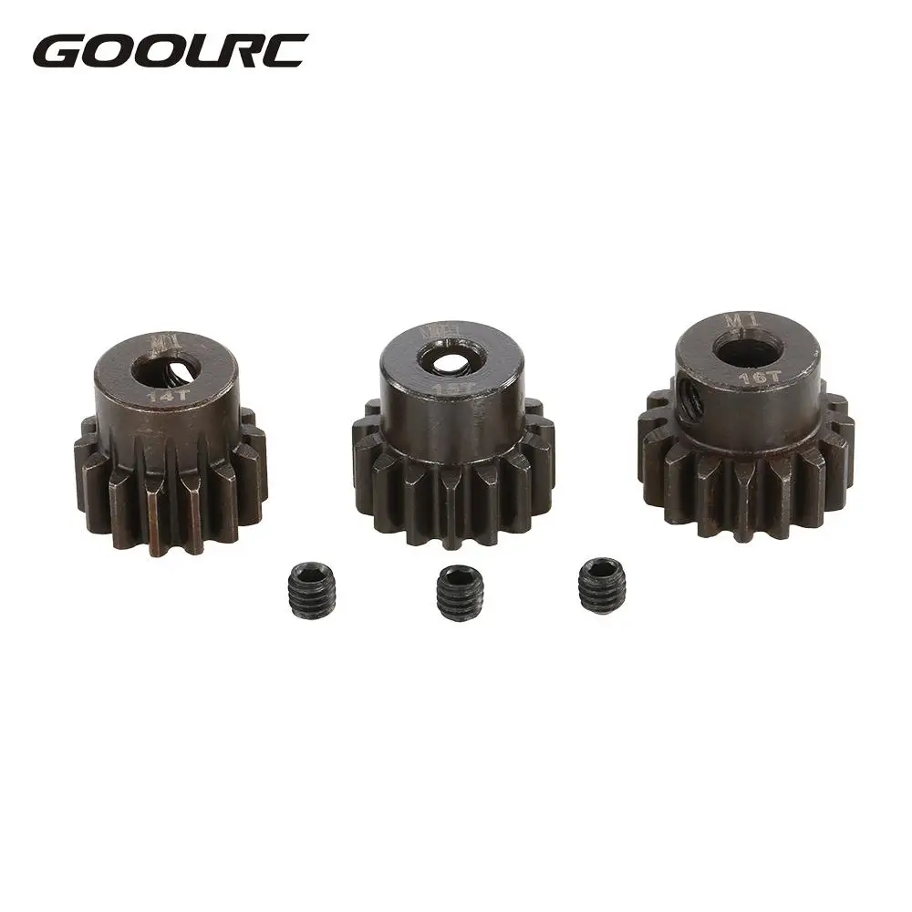 

GoolRC New High Quadlity M1 14T 15T 16T Pinion Metal Motor Gear for RC Car 1/8 RC Buggy Car Truck Vehicle RC Toys Model Part