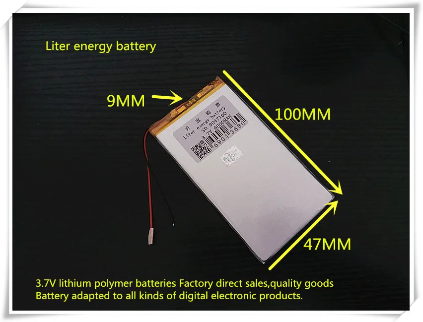 3,7 V 6000mAH 9047100(полимерный литий-ионный аккумулятор) литий-ионный аккумулятор для планшетных ПК mp3 mp4 Колонка для сотового телефона