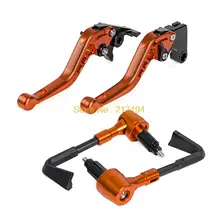 CNC Adjustable Brake Clutch Lever and Protector For KTM 125/200/390 Duke 11-15
