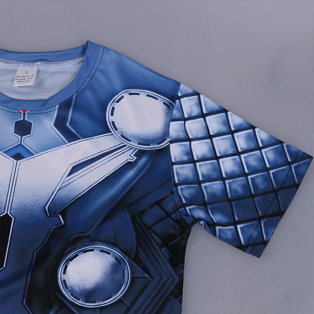 2017 Movie Thor 3 Ragnarok Chris Heimsworth T-shirt Short Sleeve Tee Superman Polyester Man Boy Cosplay Halloween Party (9)