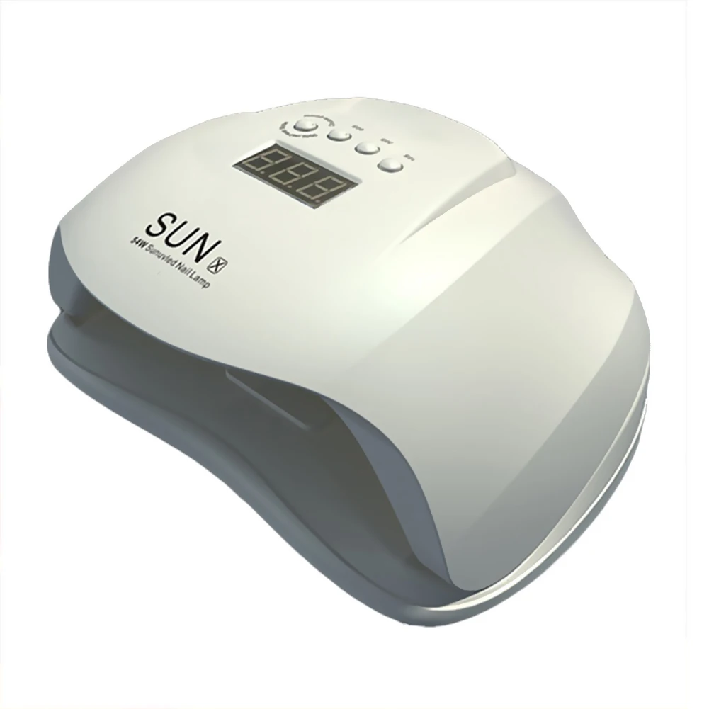 

54W LED Dual Lights Lamp Nail Dryer Curing Machine Timing Mode for UV Gel Polish