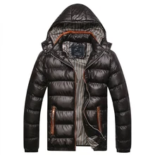 Модная куртка с капюшоном Для мужчин Хлопковые Пиджаки Верхняя одежда осень-зима короткие Повседневное Мужская на подкладке человек свободные хлопковые пальто плюс Размеры FP1177