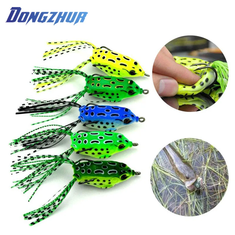 Set Classic Soft Fishing Lure Crank Bait Bass Tackle Hook Plastic Crank Baits Double Claw-Like Hook Frog Lure Iscas Artificiais