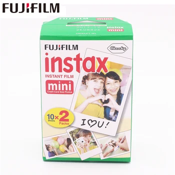 

20pcs/box fujifilm instax mini 8 film 20 sheets for camera Instant mini 7s 25 50s 90 Photo Paper White Edge 3 inch wide film