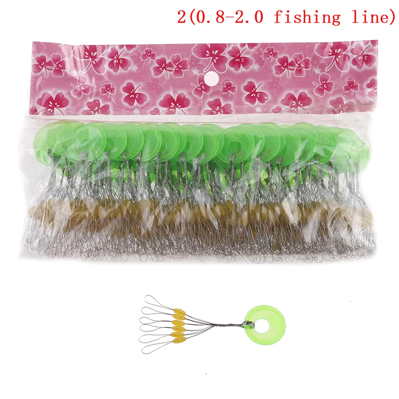 100 шт./пакет Поплавковый стопор резиновая пробка коннектор для лески Рыбалка не повредить вертикальную линию рыболовные кольца 4 размера SS-L - Цвет: S