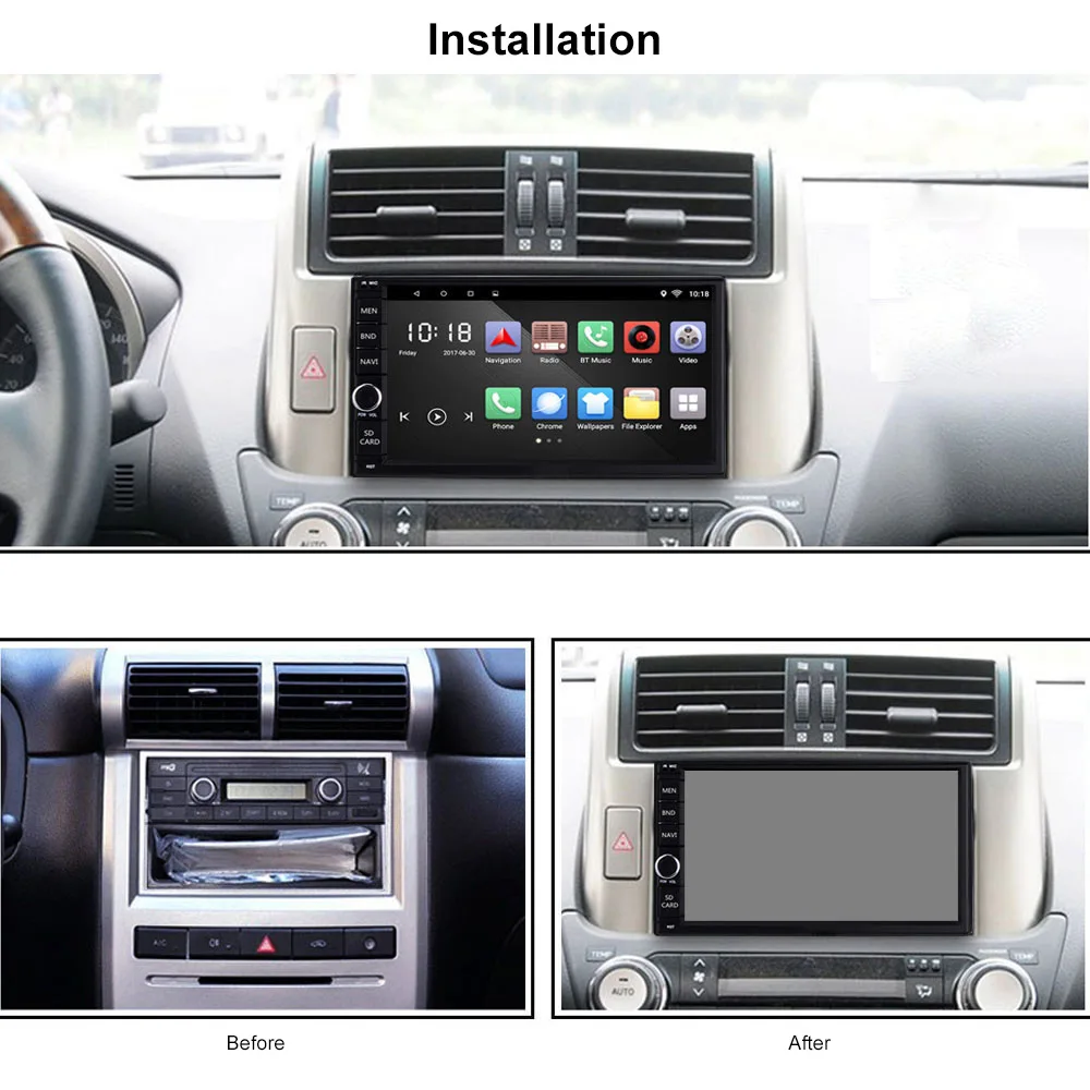 Best CT0012 RAM-2G Car Multimedia Player 7-Inch TFT Touch Screen Mirror Link GPS Navigation FM RDS Bluetooth Auto Mp5 Player 8