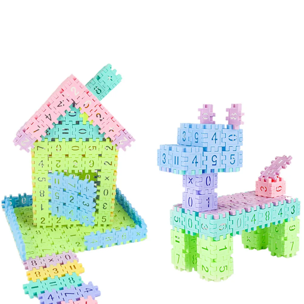 Children Educational Toy 48 Geometry Shape Cognitive Digital Building Blocks for children Kids boy girl B2