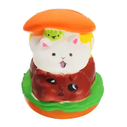 Squishyed игрушка кошка гамбургер 10*8 см замедлить рост Новинка & Gag розыгрыш мешок коллекцию подарок для дети детей игрушки