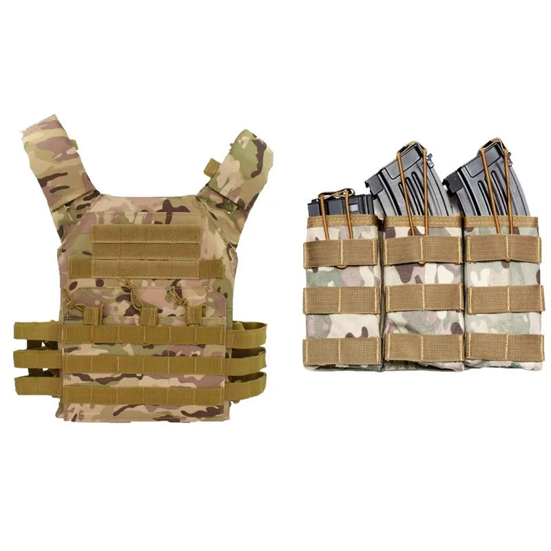  Tactical JPC Vest Plate Carry Protection Vest Airsoft Paintball Military Army Body Armor With Tripl