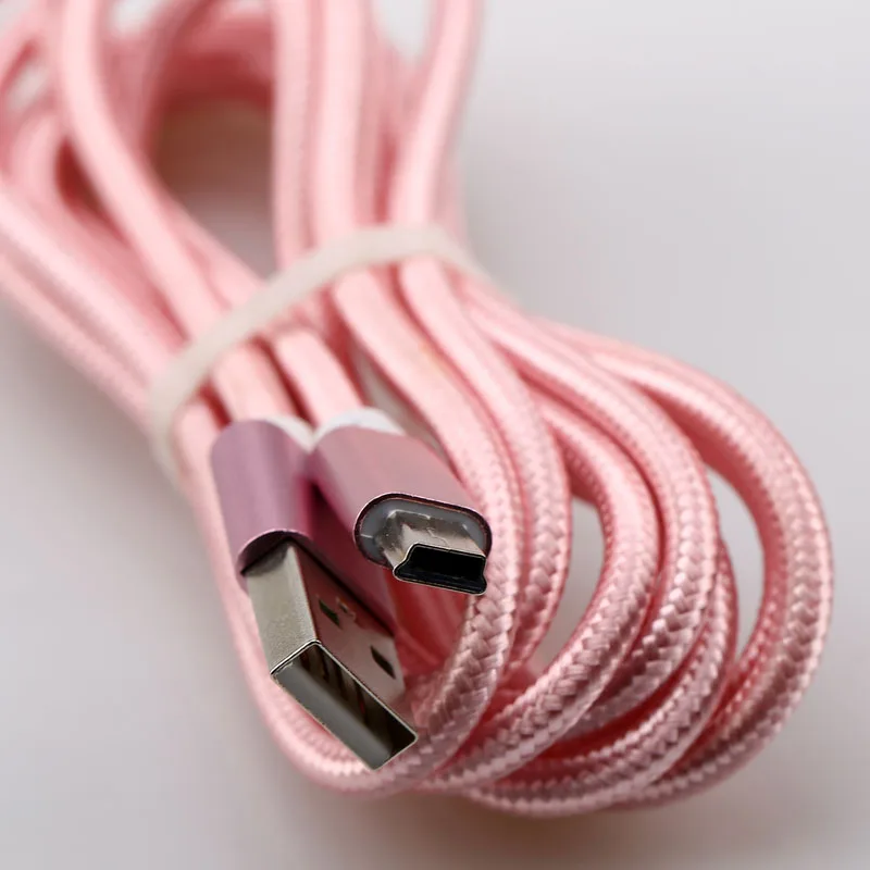 Eighfitech مضفر النحاس البسيطة Usb كابل بيانات سلك مهايئ USB 2.0 T-ميناء تهمة خط ل MP3 MP4 سيارة كاميرا DVR 1 m/2 m