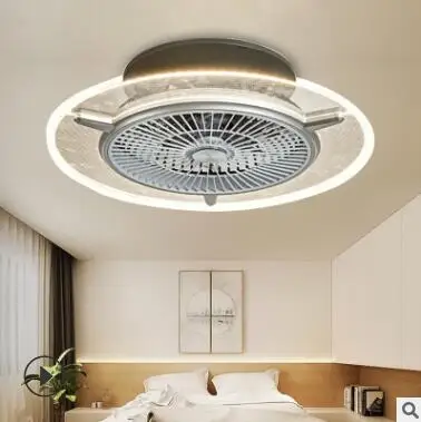 Светодиодный Невидимый вентилятор лампа ресторан веер лампа простой современный дом, гостинная лампа спальня с электрическим вентилятором лампы и